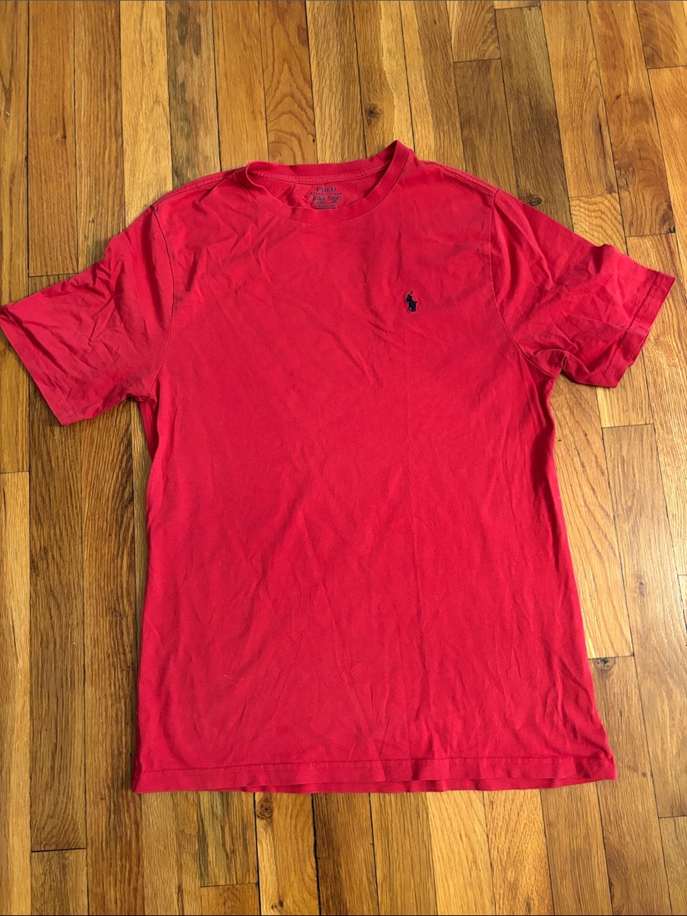 Polo by Ralph Lauren Red Short Sleeve Crew Neck Tee with Navy Pony